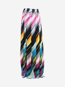 Missoni Multi patterned pleated maxi skirt - size UK 8