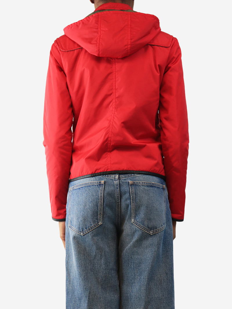 Red nylon jacket - size UK 6