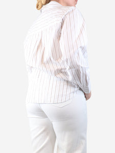 ME+EM White striped shirt - size UK 12