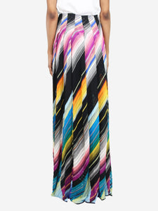 Missoni Multi patterned pleated maxi skirt - size UK 8