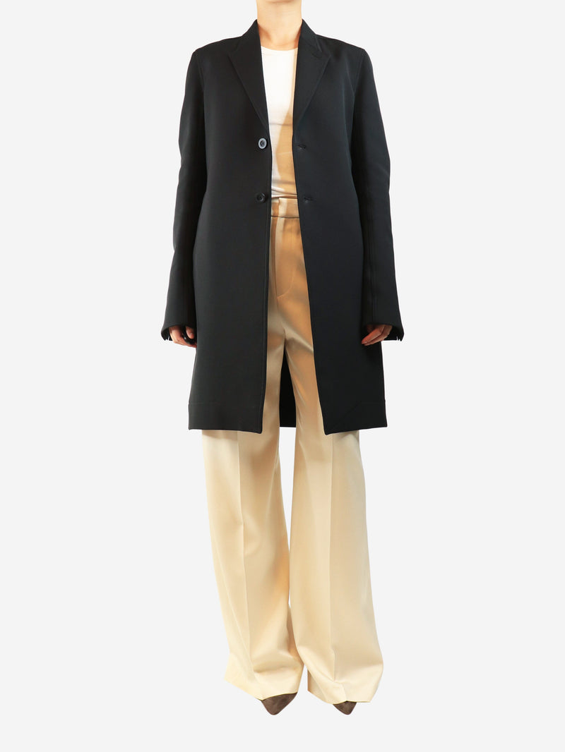Black long coat - size UK 14 Coats & Jackets Rick Owens 