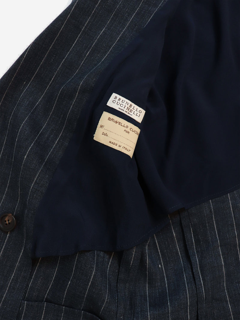 Grey pinstripe blazer - size UK 8 Coats & Jackets Brunello Cucinelli 