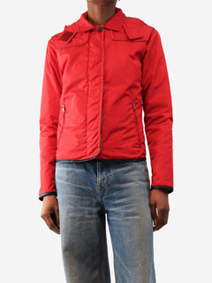 Red nylon jacket - size UK 6