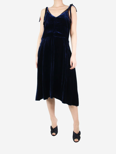 Blue velvet slip dress - size S Dresses Golden Goose Deluxe Brand 