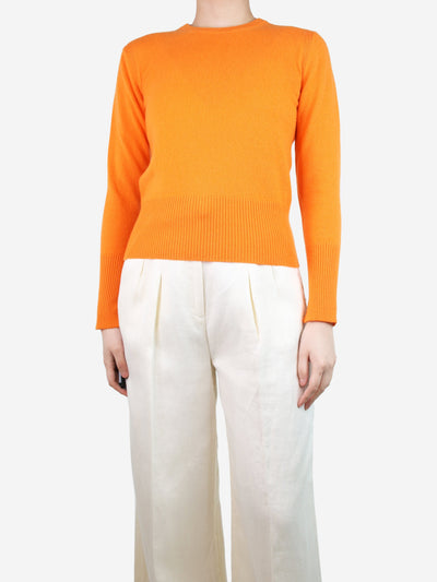 Orange crewneck jumper - size UK 8 Knitwear Divine Cashmere 