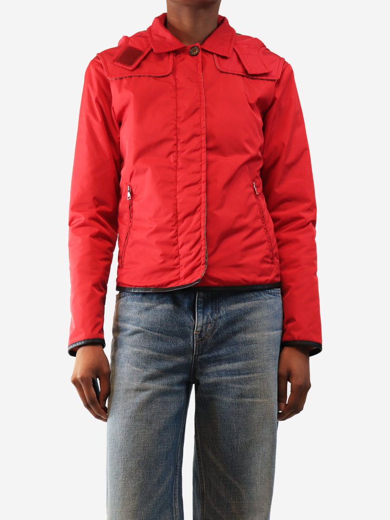 Red nylon jacket - size UK 6