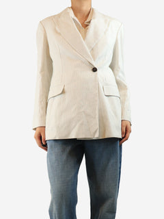 White striped blazer - size UK 10 Coats & Jackets Brunello Cucinelli 