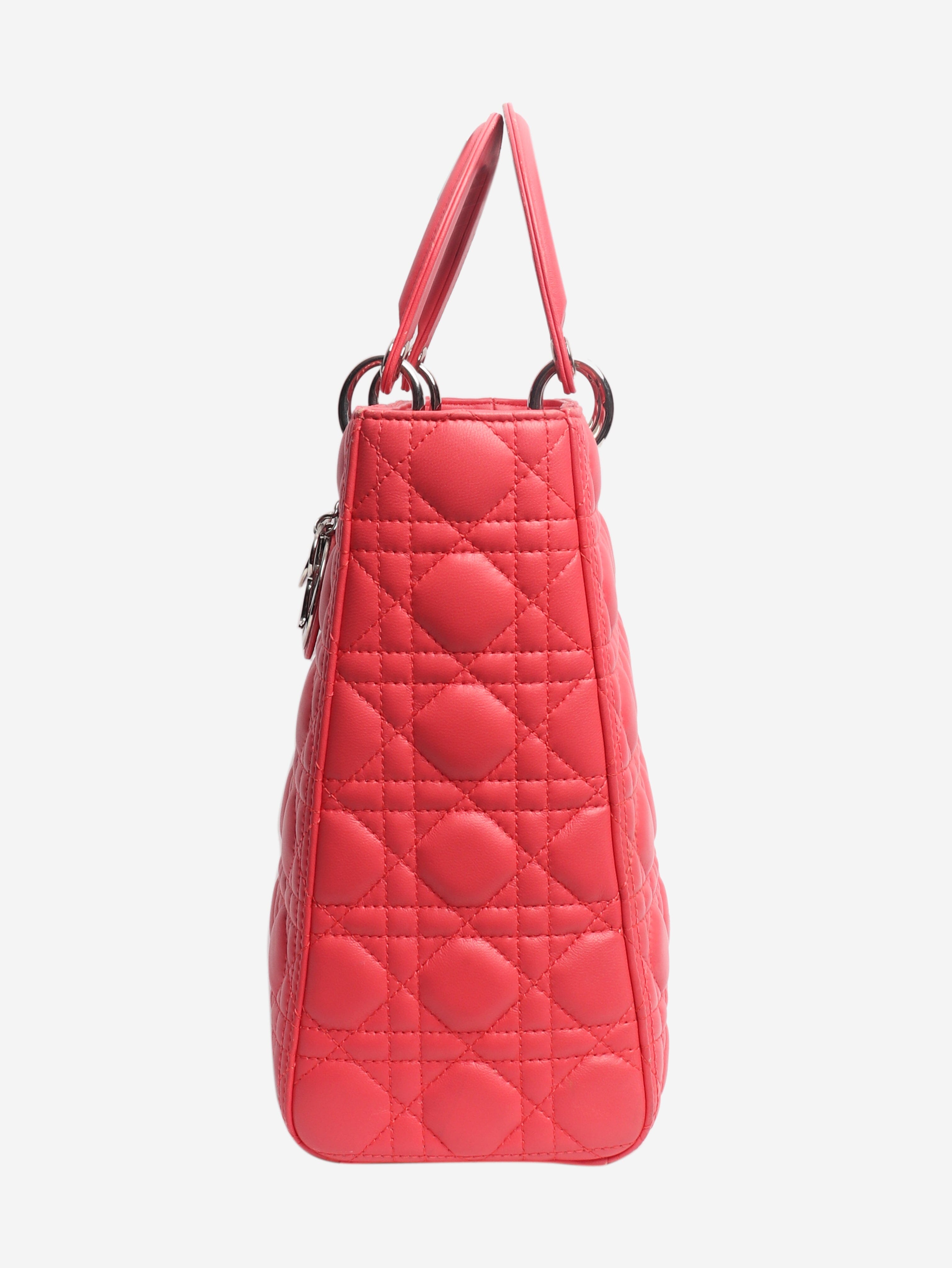 Pink Lambskin Cannage Lady Dior bag Bags Dior 