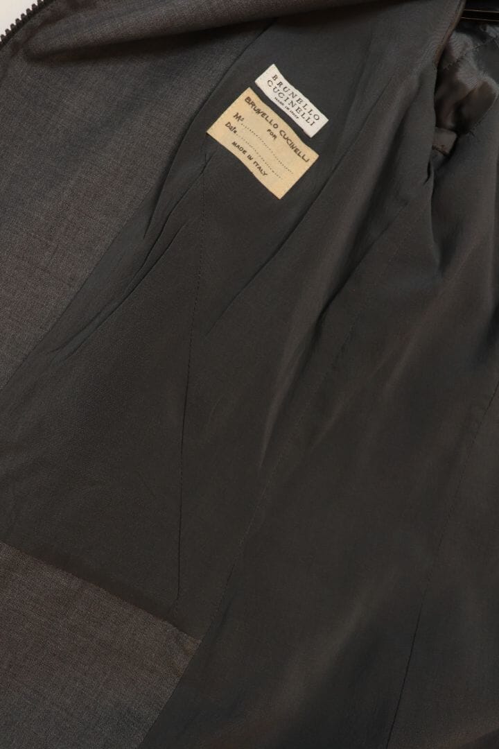 Grey dropped hem jacket - size UK 8 Coats & Jackets Brunello Cucinelli 