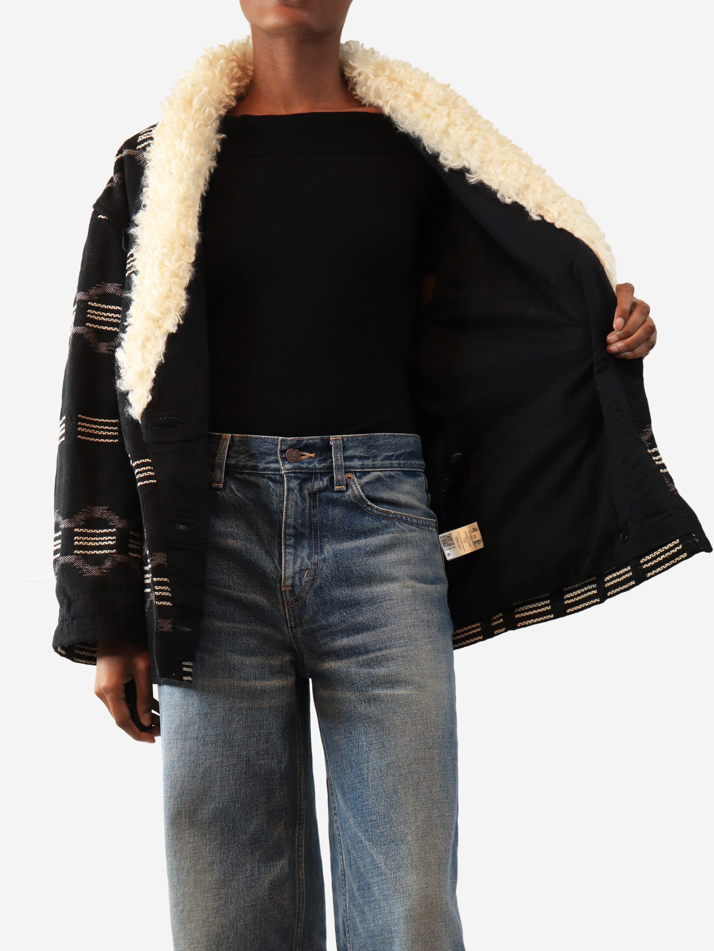 Black Qayla coat - size UK 6