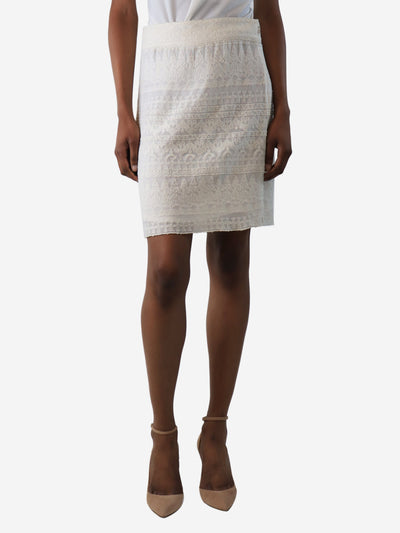 Cream embroidered mini skirt - size UK 6 Skirts Isabel Marant 
