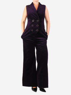 Aubergine corduroy jumpsuit - size UK 12 Jumpsuits Zimmermann 