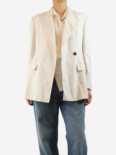 White striped blazer - size UK 10 Coats & Jackets Brunello Cucinelli 