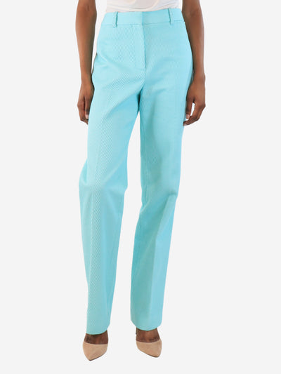 Turquoise corduroy trousers - size UK 8 Trousers Victoria Beckham 