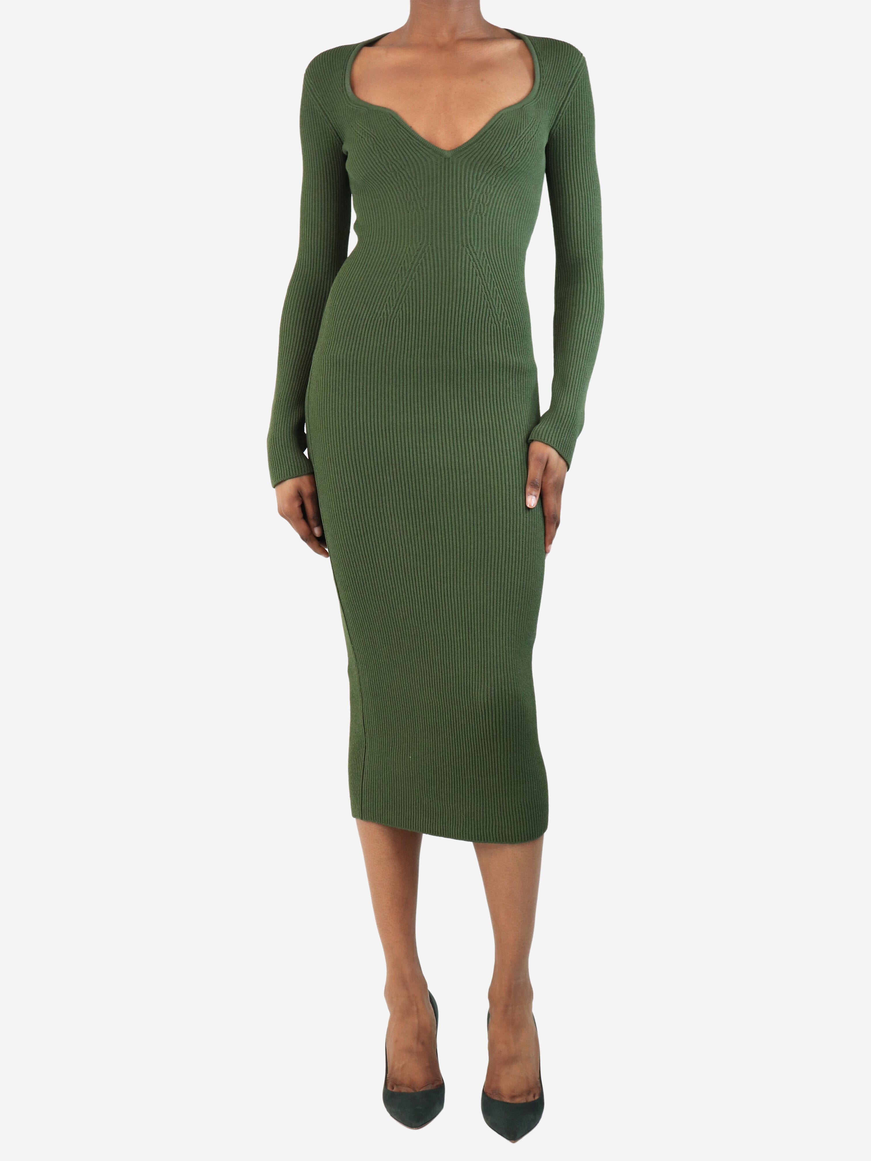 Green Alessandra ribbed midi dress - size XS Dresses Khaite 