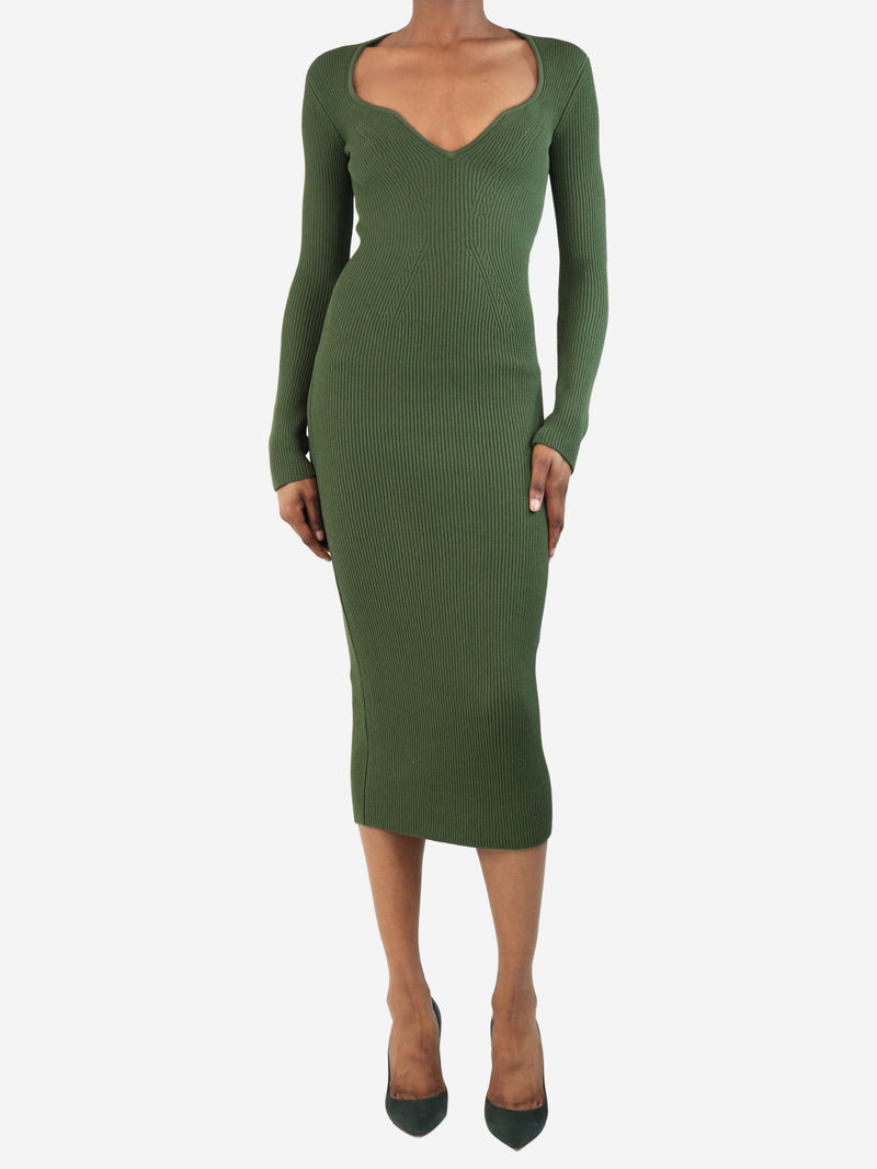 Alessandra ribbed midi dress