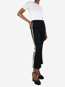 Gucci Black high-rise striped trousers - size UK 6