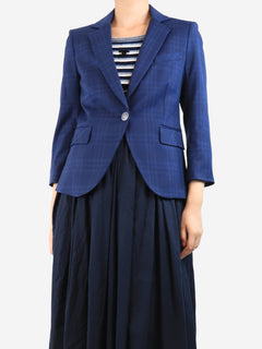 Blue Dickie check jacket - size UK 8 Coats & Jackets Veronica Beard 