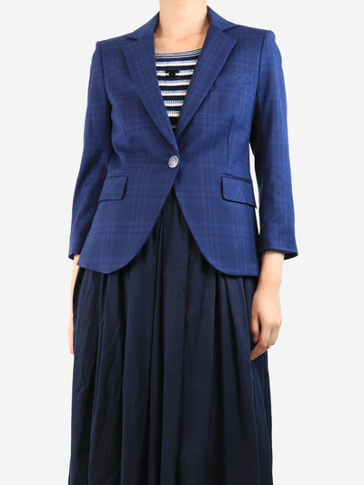 Blue Dickie check jacket - size UK 8 Coats & Jackets Veronica Beard 