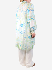 Emilio Pucci Green sheer shirt dress - size UK 12