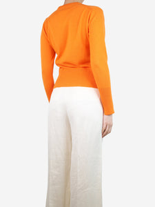 Divine Cashmere Orange crewneck jumper - size UK 8