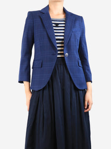 Veronica Beard Blue Dickie check jacket - size UK 8