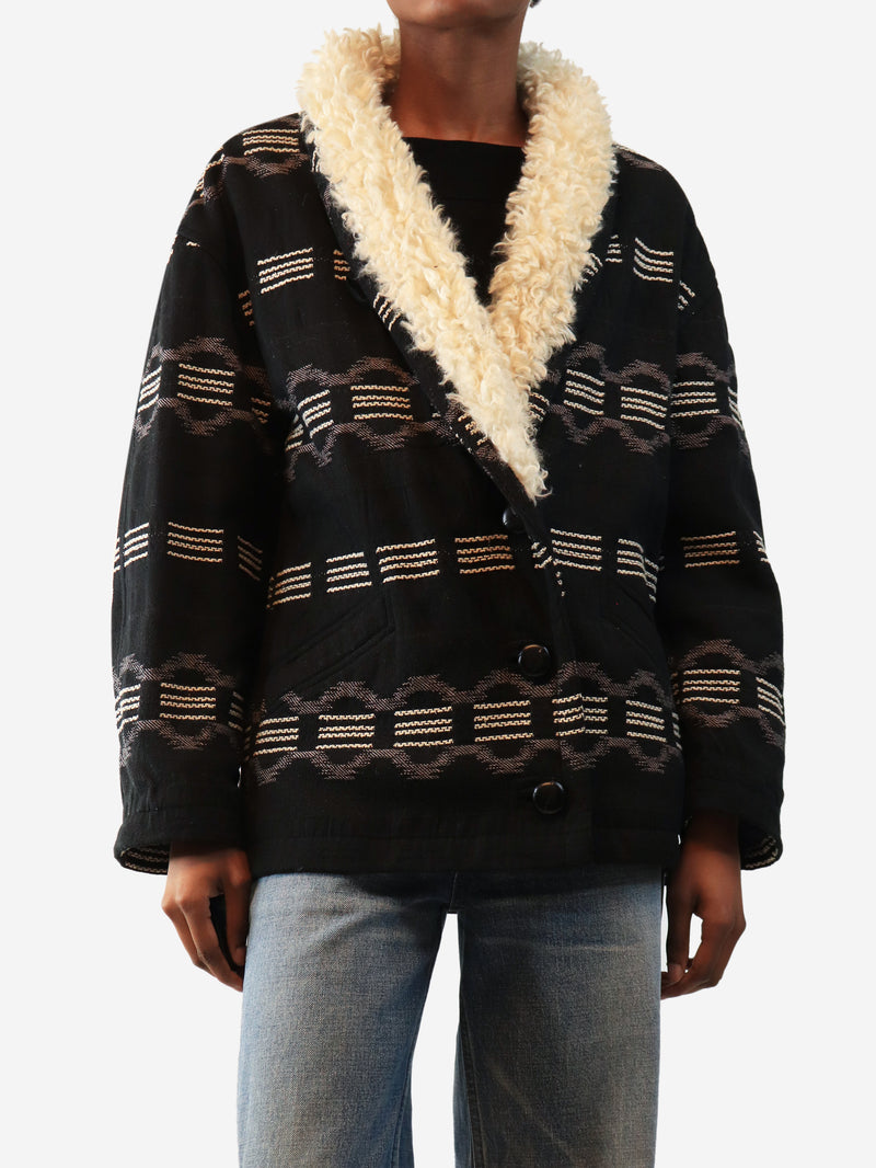 Black Qayla coat - size UK 6