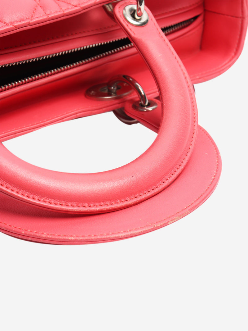 Pink Lambskin Cannage Lady Dior bag Bags Dior 