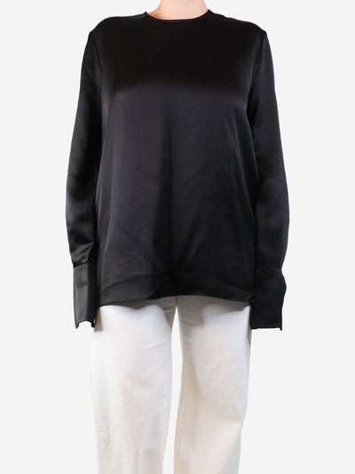 Raey Black satin blouse - size UK 12 Tops Raey 