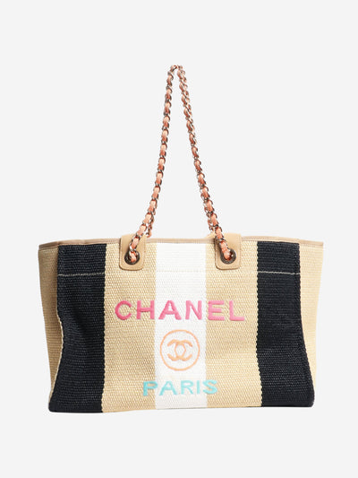 Neutral and pink Deauville tote bag Tote Bags Chanel 