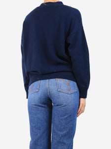 Jumper 1234 Navy blue cashmere oversized cardigan - size UK 10