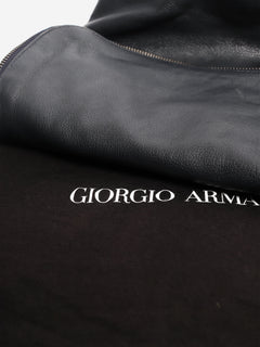 Navy leather messenger bag Shoulder bags Giorgio Armani 