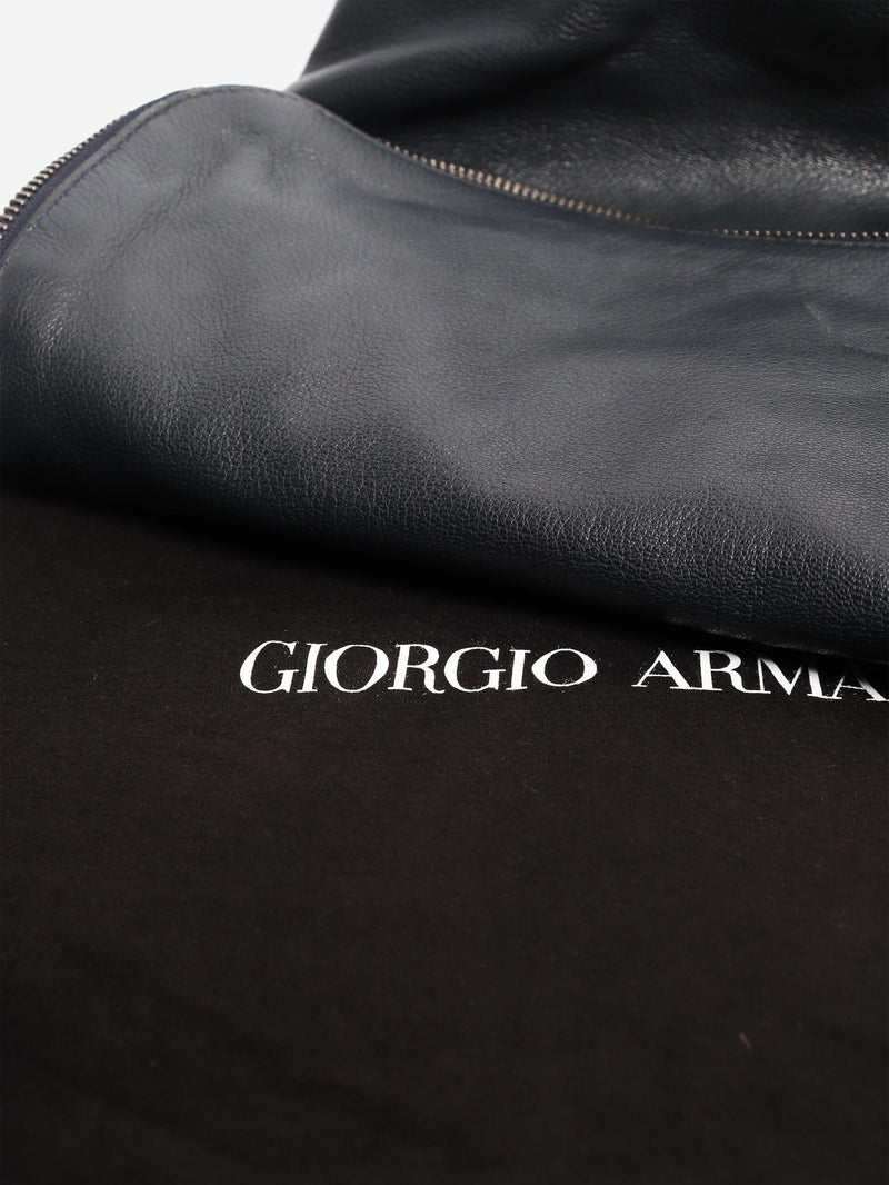 Navy leather messenger bag Shoulder bags Giorgio Armani 