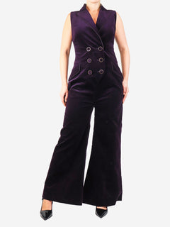 Aubergine corduroy jumpsuit - size UK 12 Jumpsuits Zimmermann 