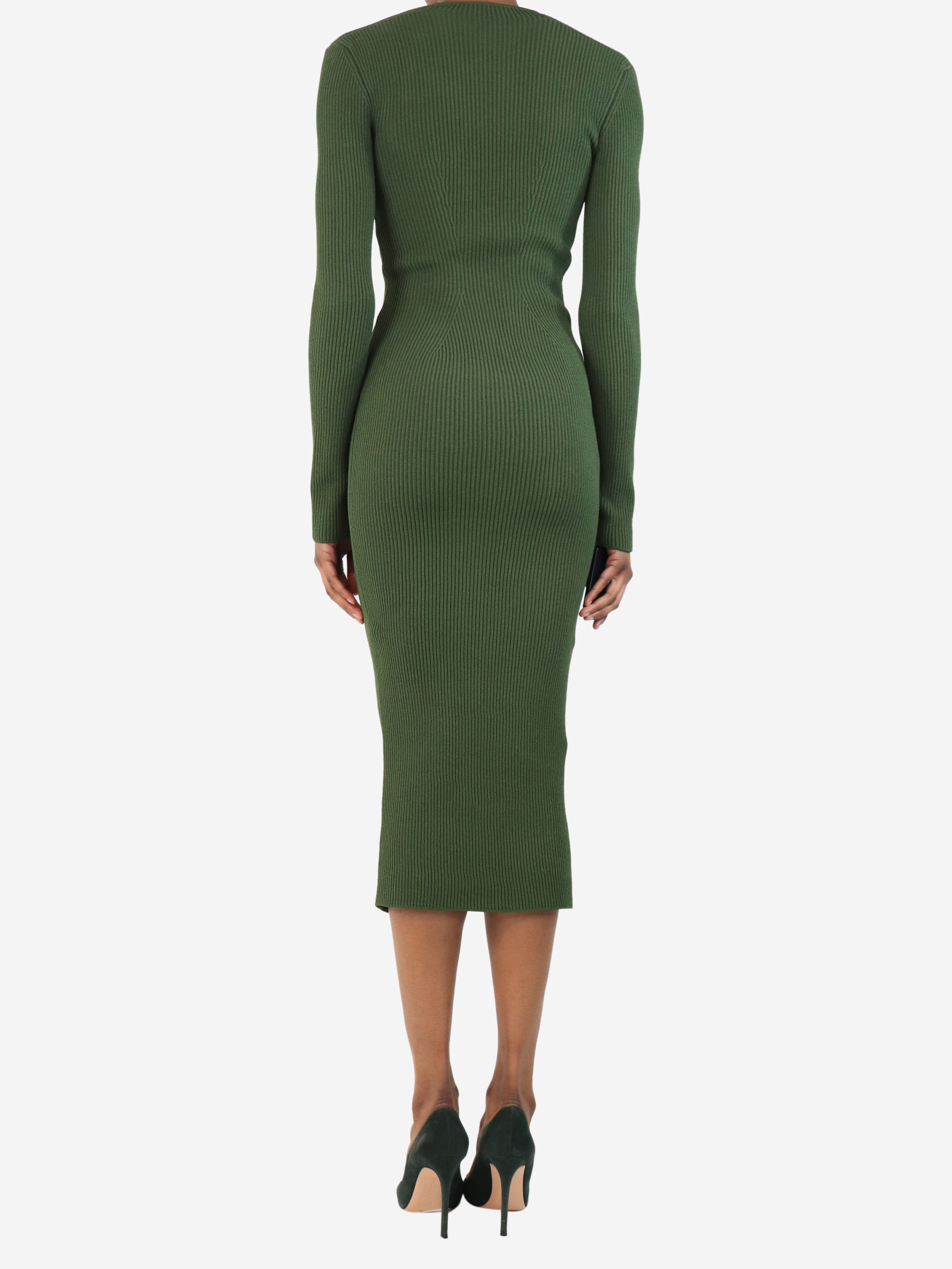 Green Alessandra ribbed midi dress - size XS Dresses Khaite 