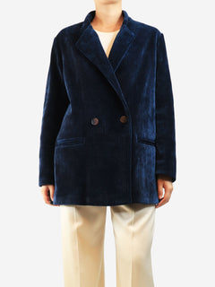 Blue double-breasted cord jacket - size UK 12 Coats & Jackets Forte Forte 