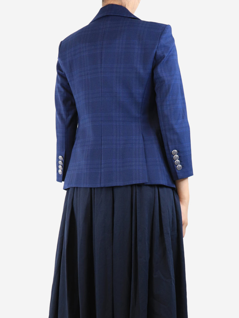 Blue Dickie check jacket - size UK 8 Coats & Jackets Veronica Beard 