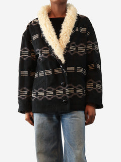 Black Qayla coat - size UK 6