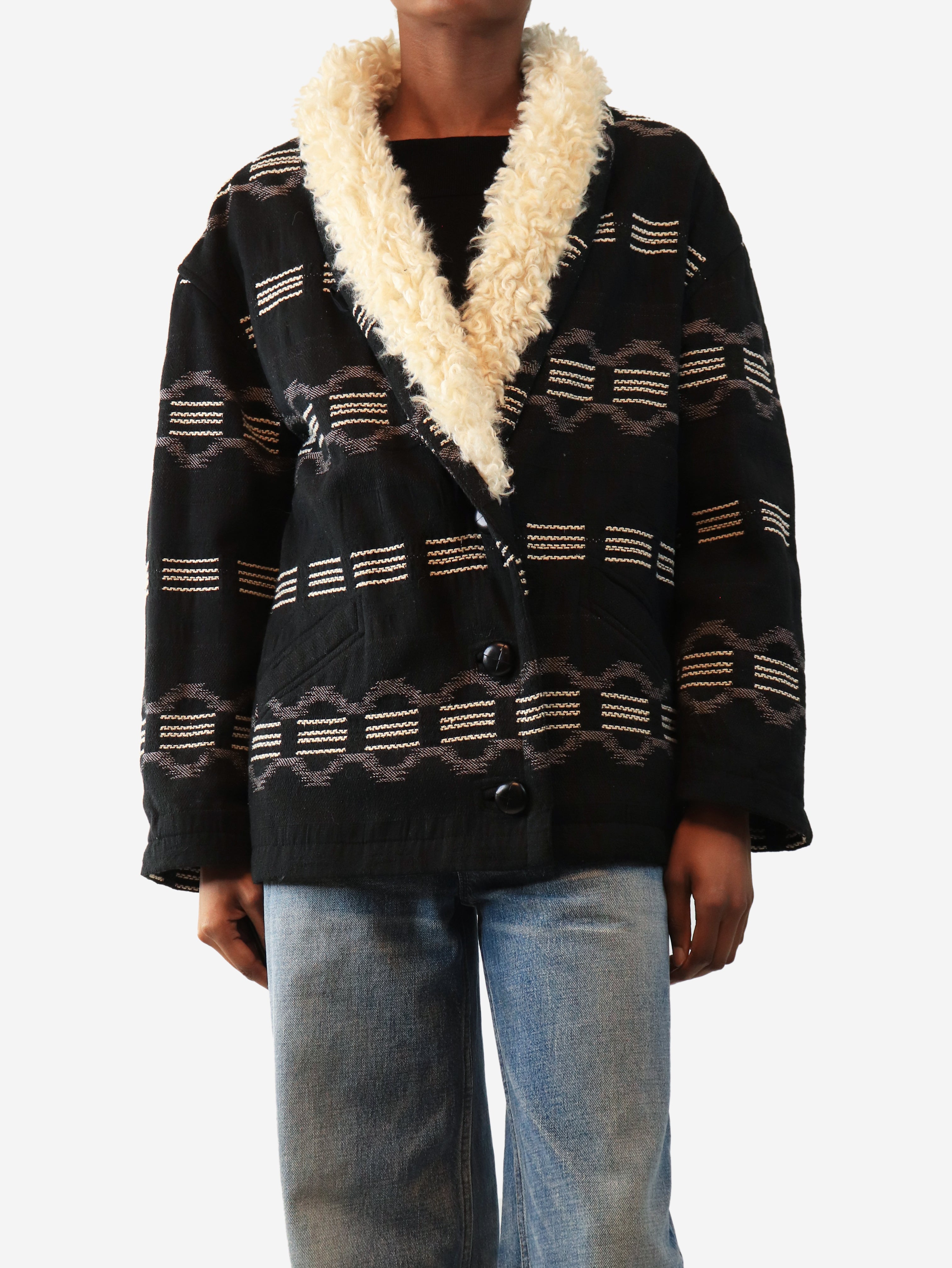 Black Qayla coat - size UK 6