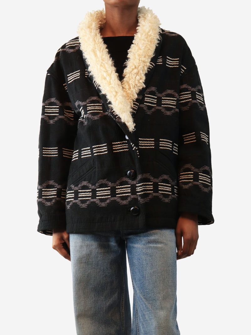 Black Qayla coat - size UK 6