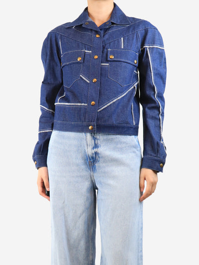 Blue contrast-stitch denim jacket - size S Coats & Jackets Symonds Pearmain 