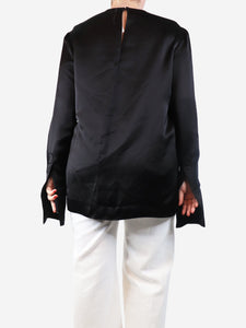Raey Raey Black satin blouse - size UK 12