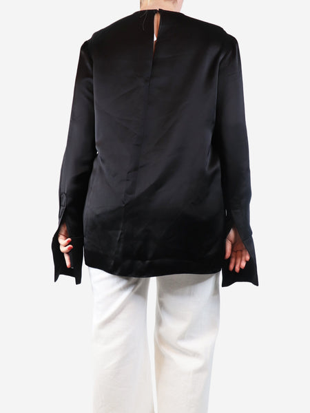 Raey Black satin blouse - size UK 12 alternate image