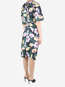 Marni Black floral printed dress - size UK 6