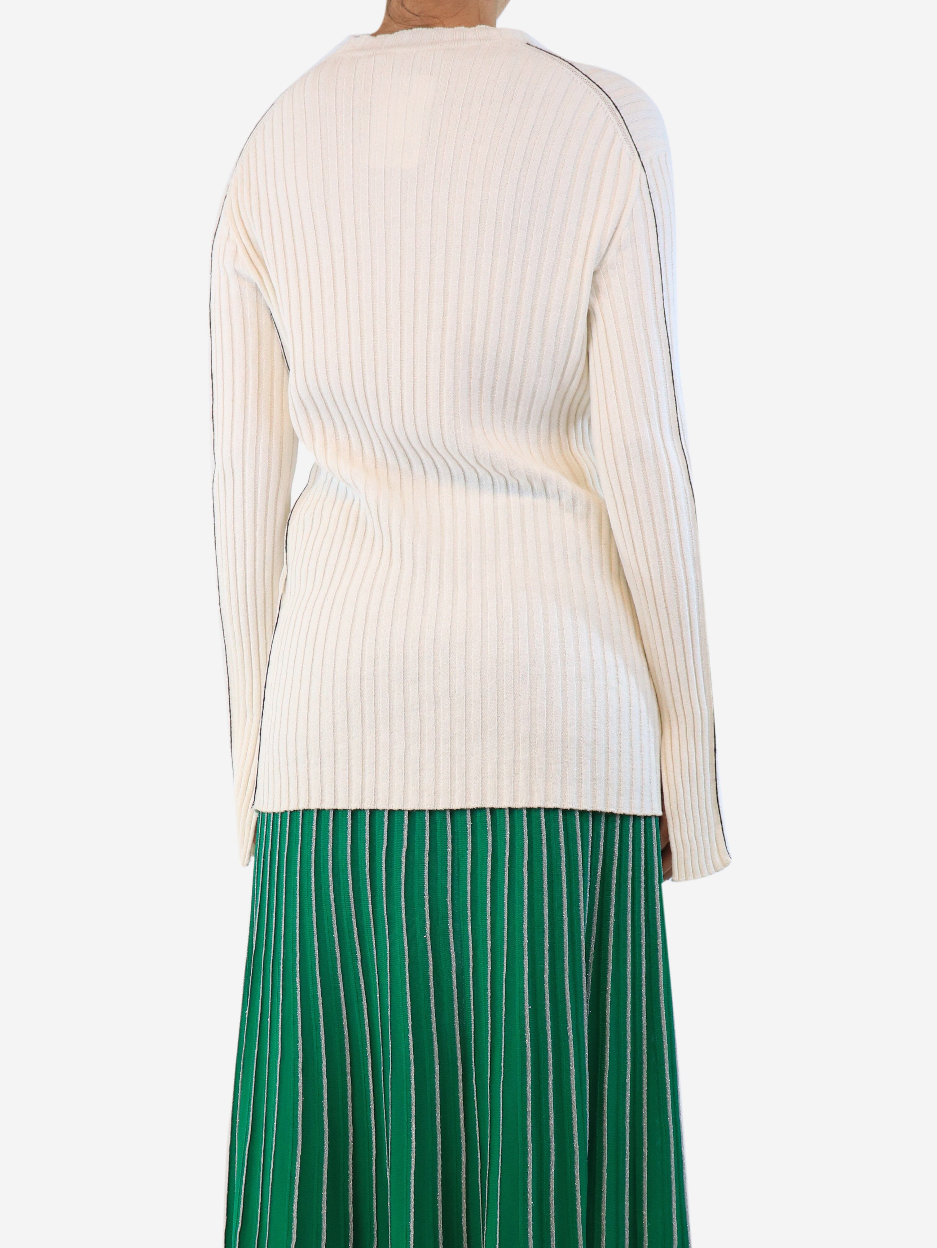 White ribbed sweater - size S Knitwear Celine 