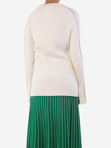 White ribbed sweater - size S alternate image