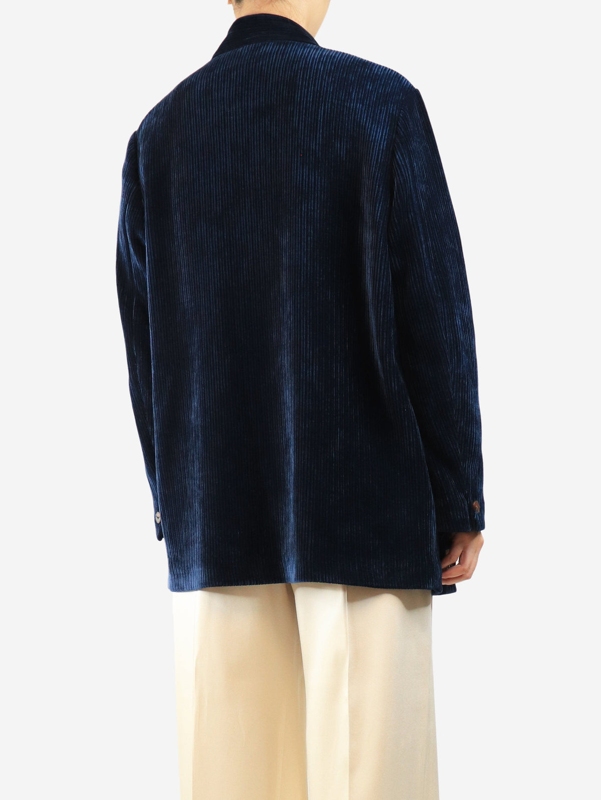 Blue double-breasted cord jacket - size UK 12 Coats & Jackets Forte Forte 
