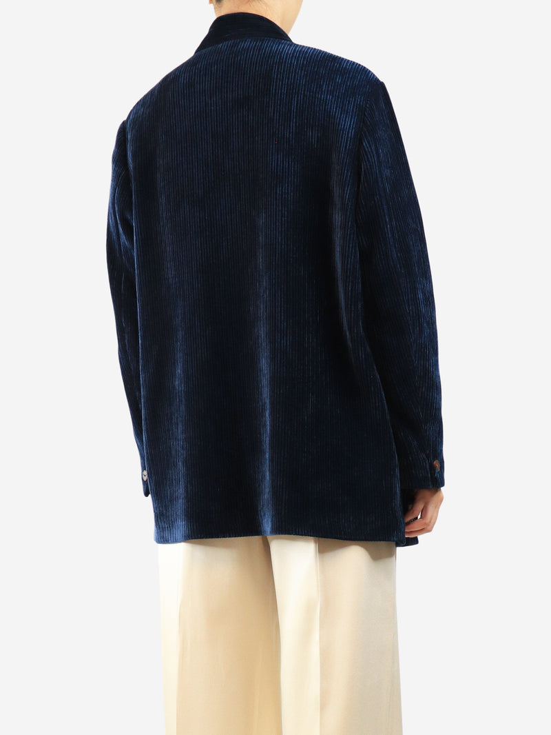 Blue double-breasted cord jacket - size UK 12 Coats & Jackets Forte Forte 