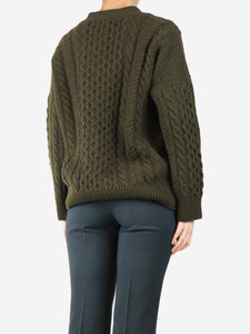 & Daughter Khaki cable knit cardigan - size S
