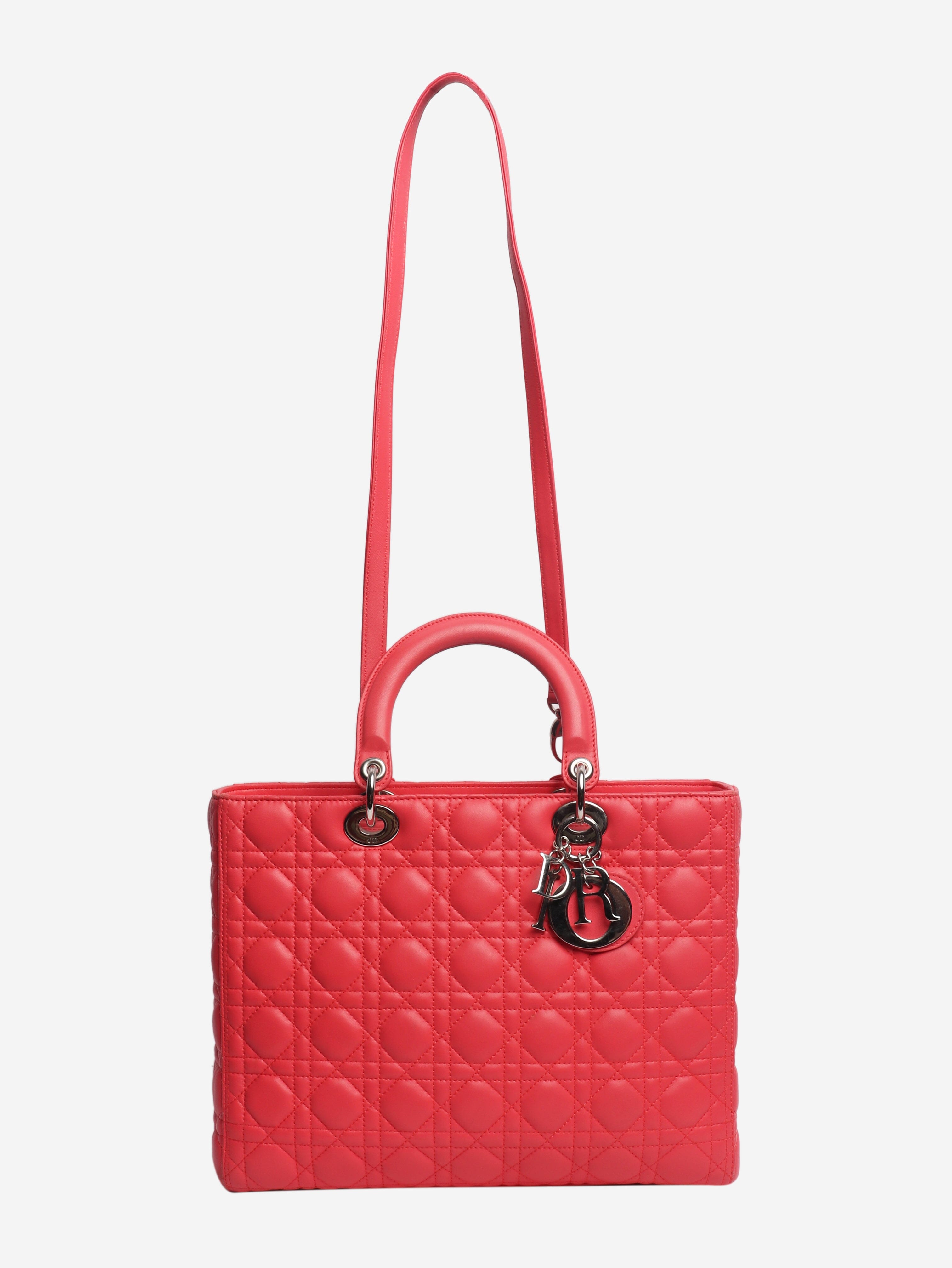 Pink Lambskin Cannage Lady Dior bag Bags Dior 